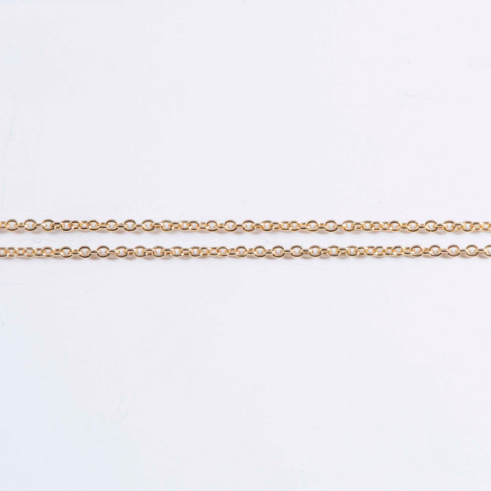 Sterling Silver and 18ct Yellow Gold Trace Link Chain