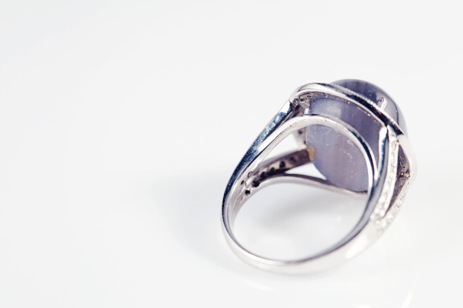 Star Sapphire And Diamond Ring