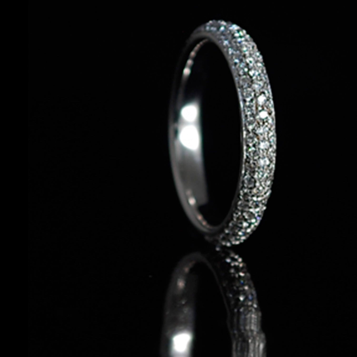 Pave Set Diamond Bombe Ring