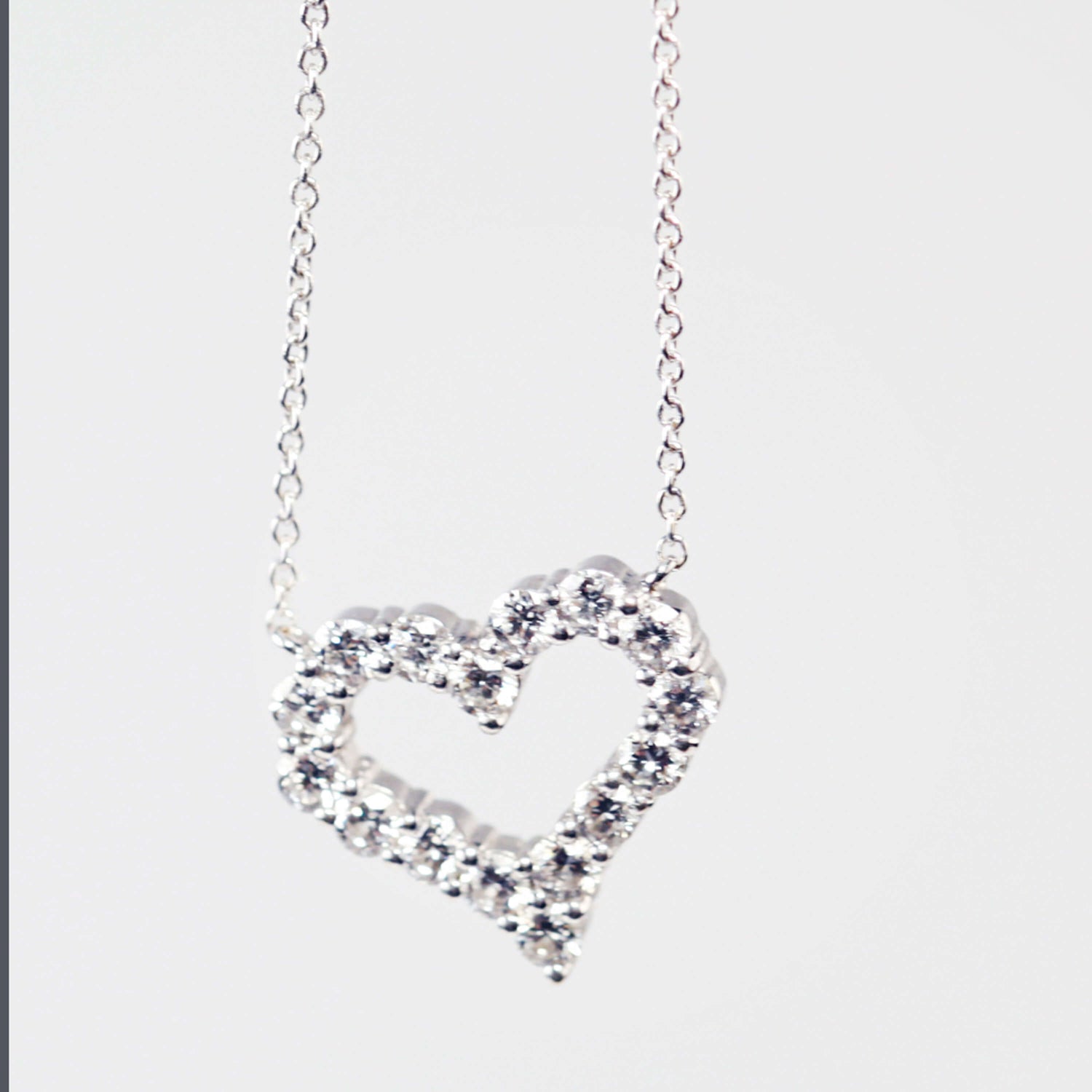 Diamond Open Heart Pendant