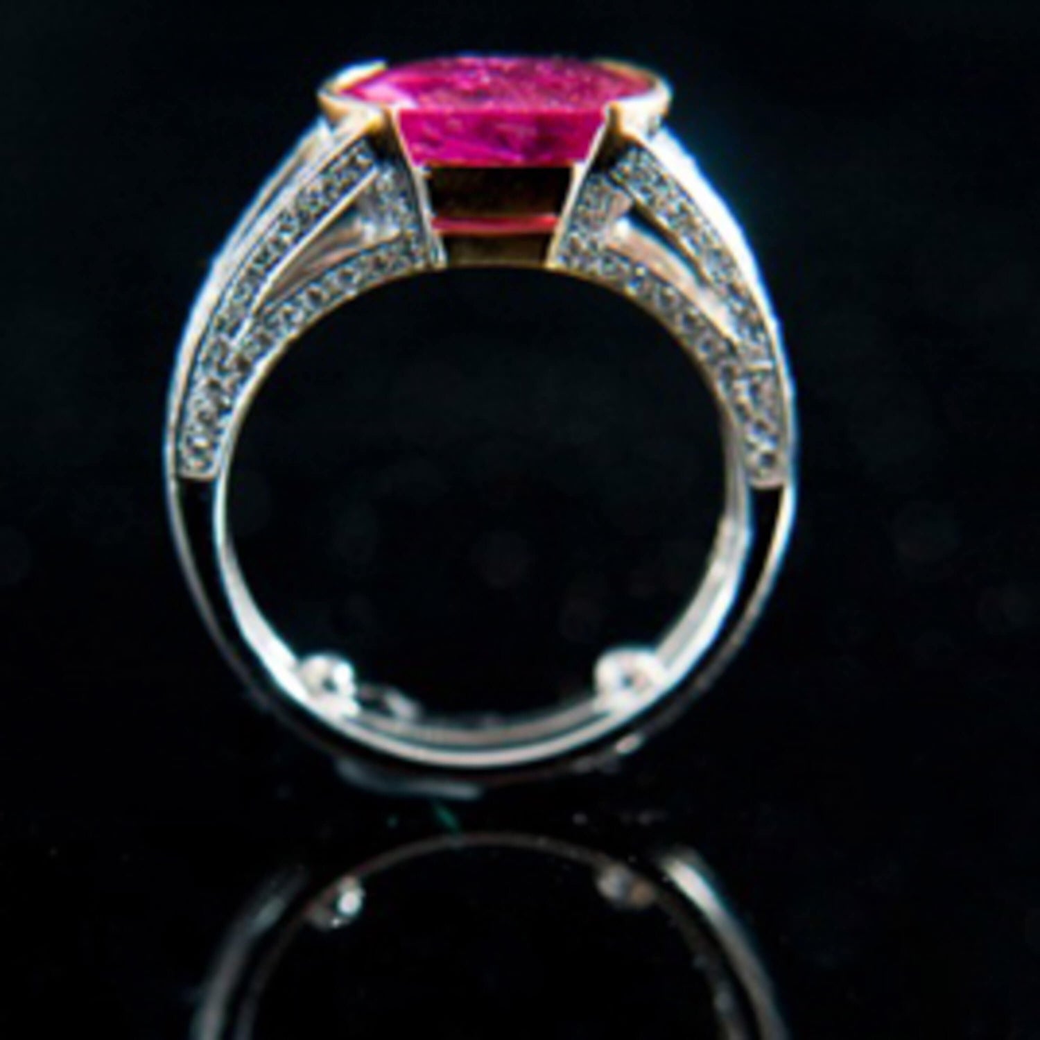 Oval Ruby And Diamond Ring