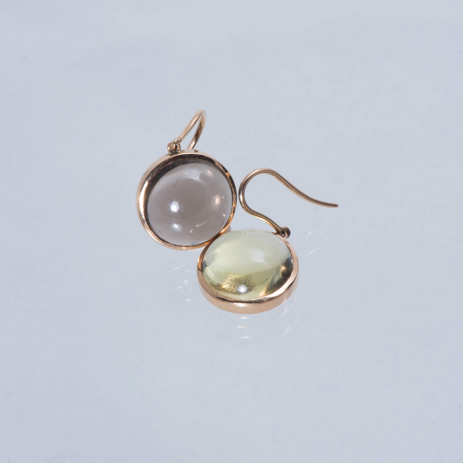 Smokey Quartz And Citrine Drop Earrings