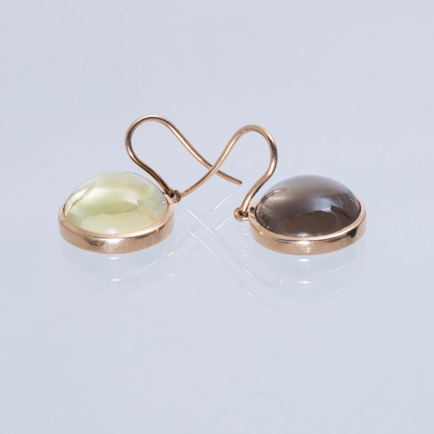 Smokey Quartz And Citrine Drop Earrings