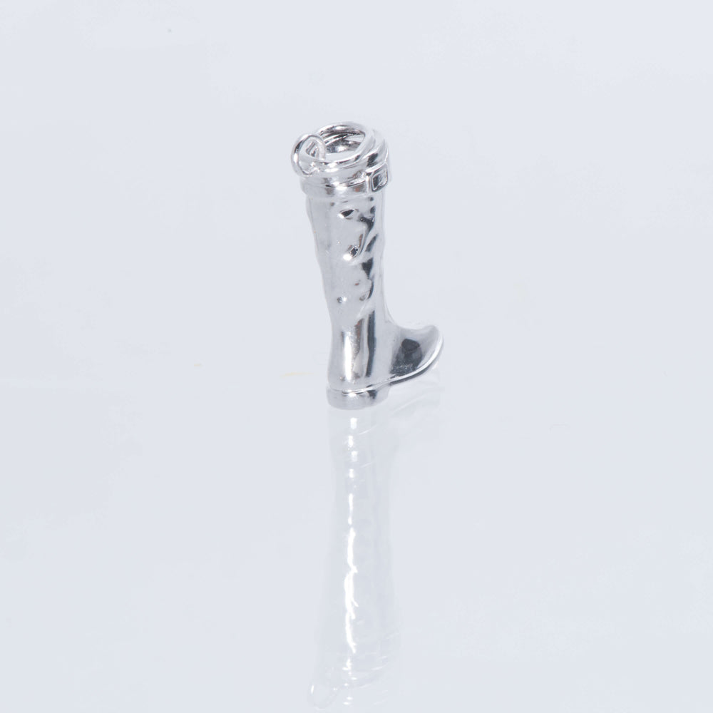 Sterling Silver Polo Boot Charm With Enamel Zip