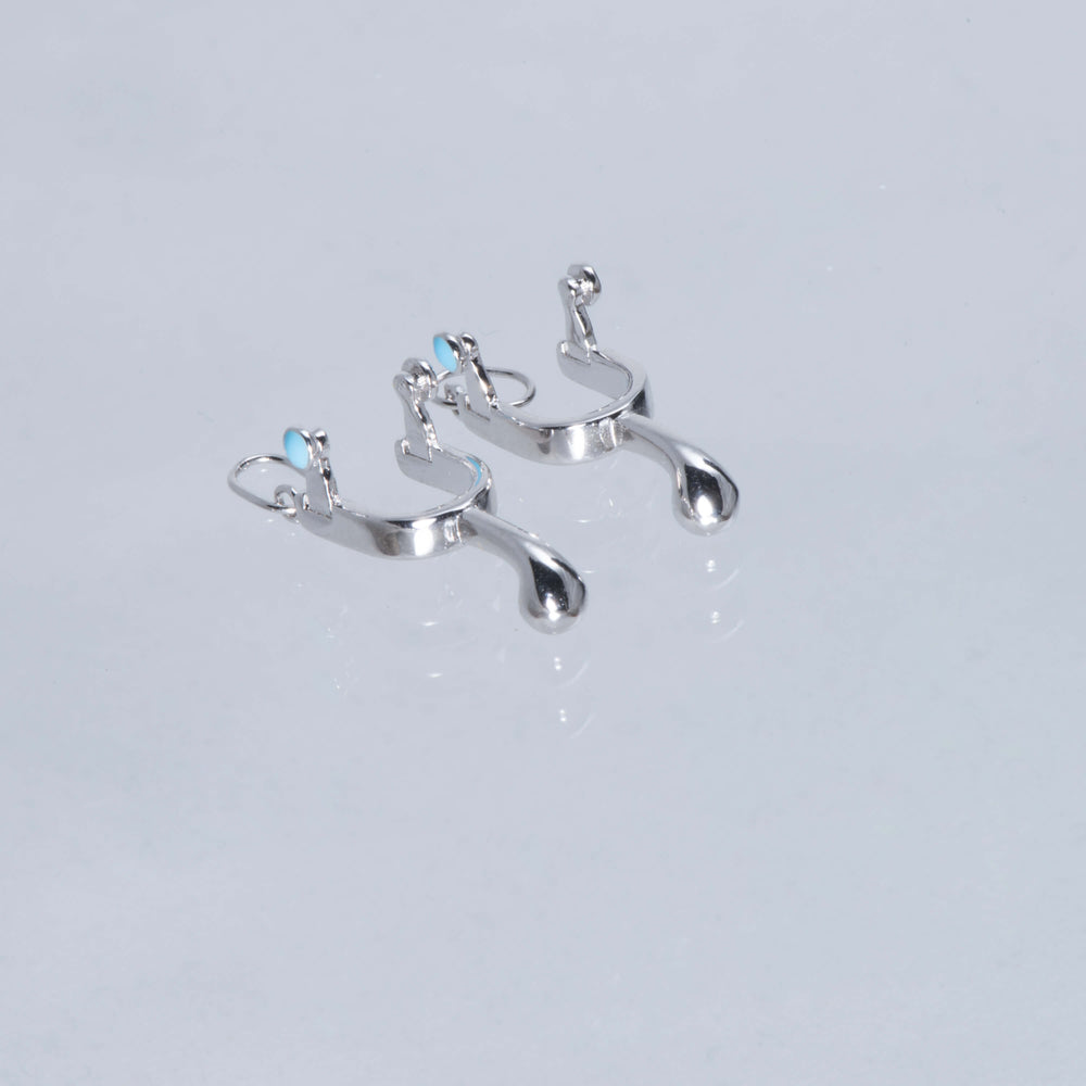 Sterling Silver and Enamel Spur Charm