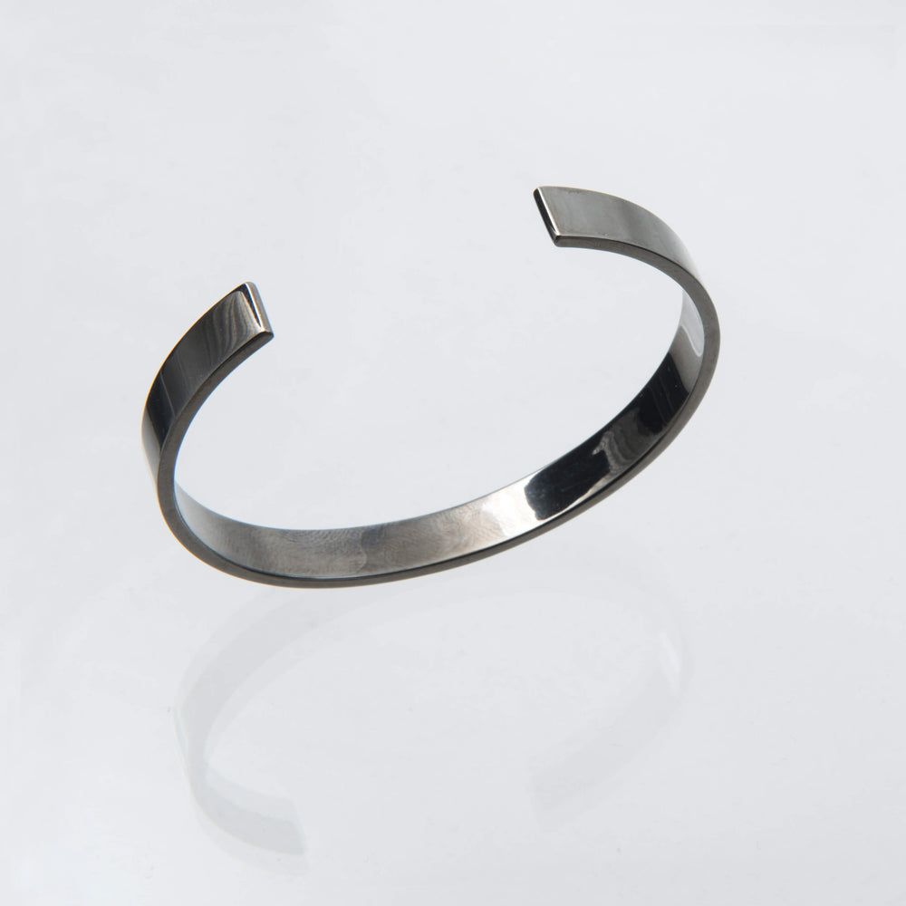 Oxodized Sterling Silver Torque Bangle