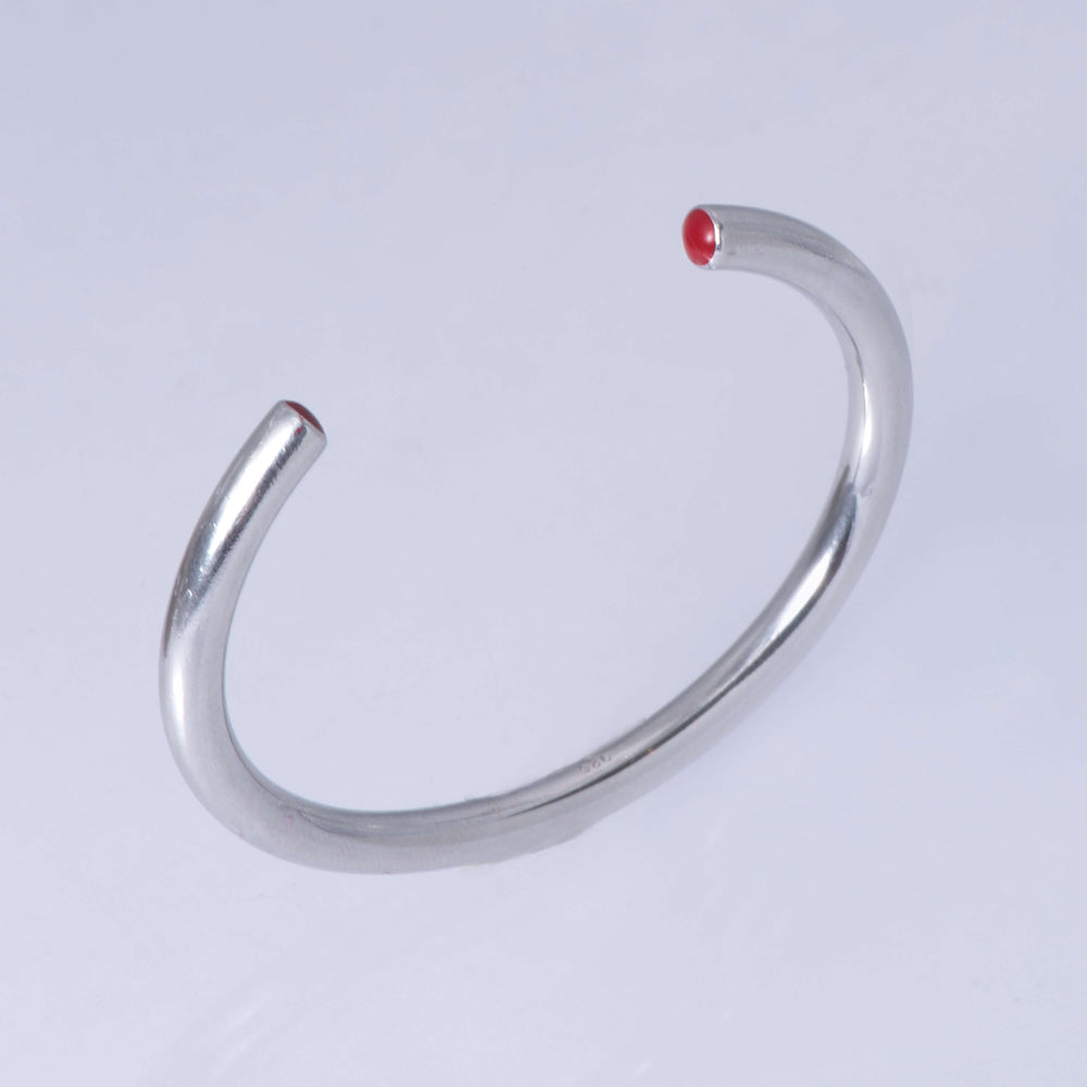 Sterling Silver and Enamel Stacking Bangle