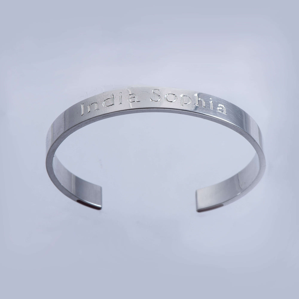 Sterling Silver and Enamel Torque Bangle