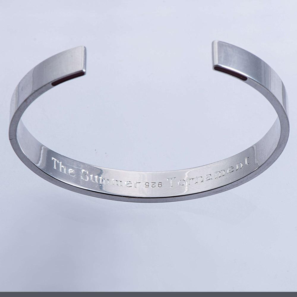 Sterling Silver and Enamel Torque Bangle