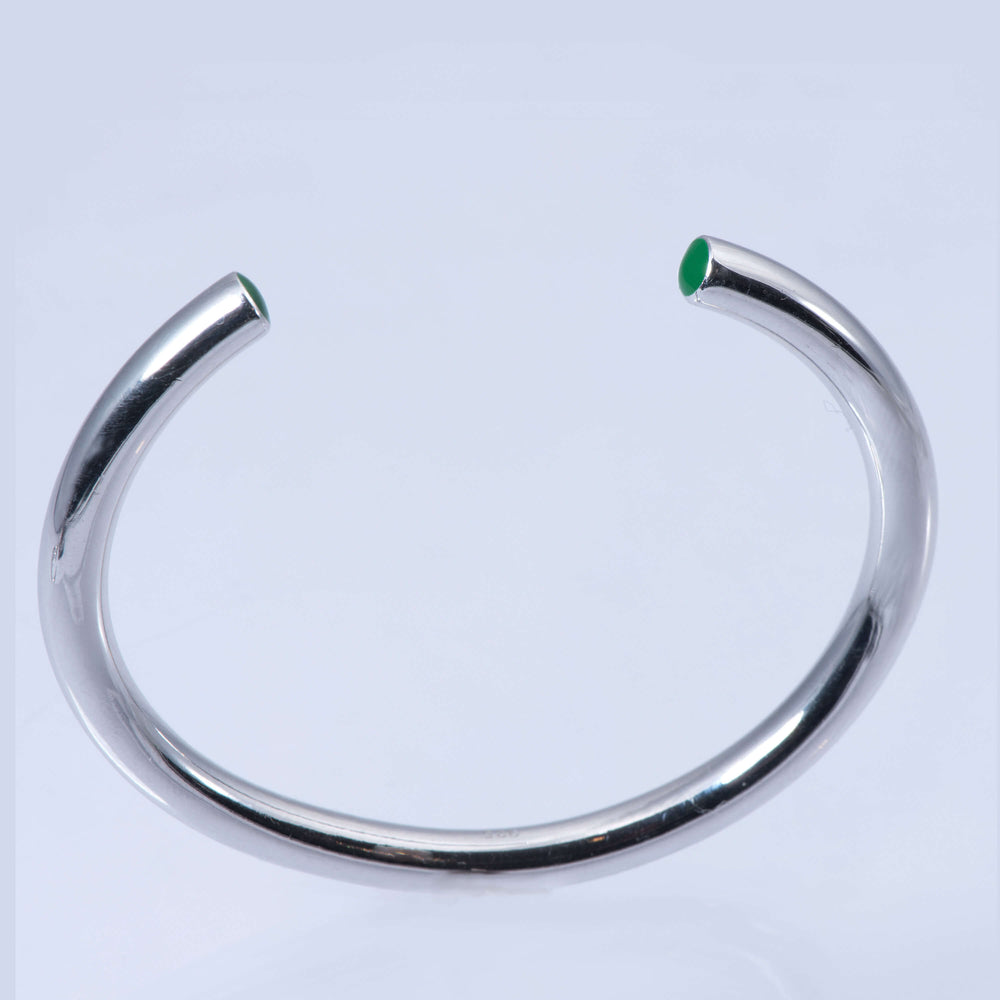 Sterling Silver and Enamel Stacking Bangle