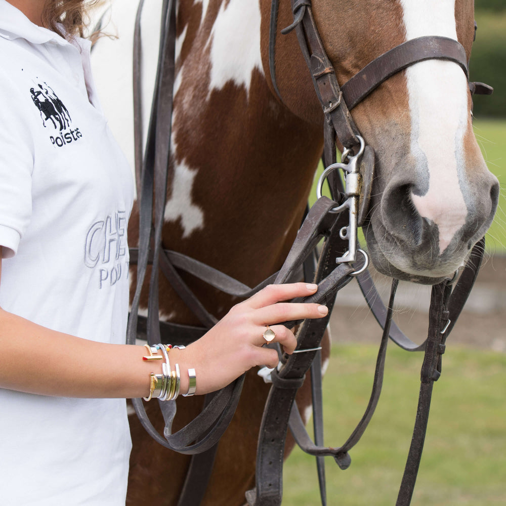 Sterling Silver and Pink Enamel Whip Charm