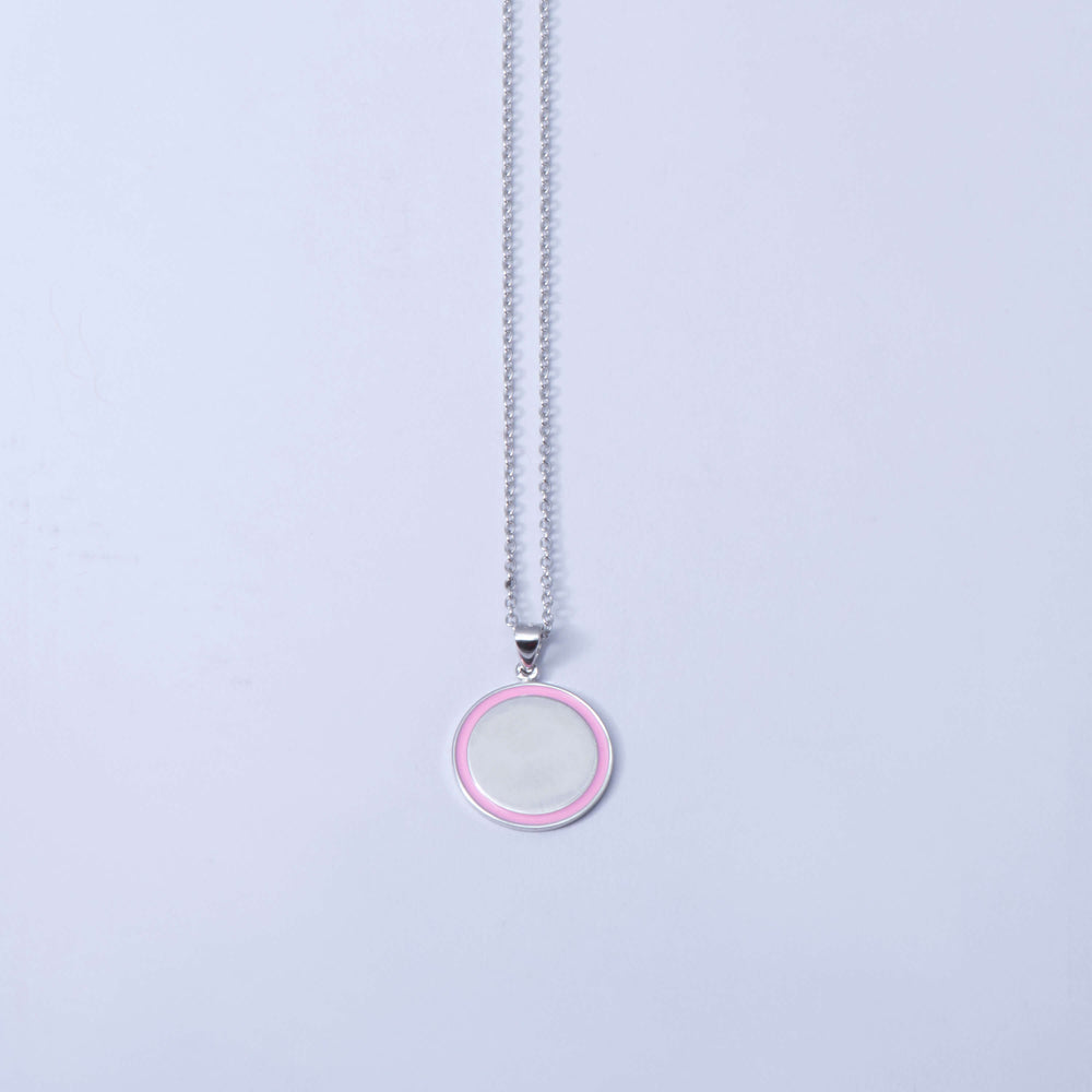 Sterling Silver and Enamel 'Divot' Disk