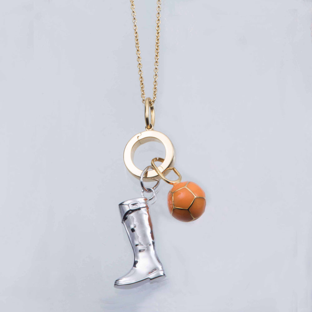 Sterling Silver And 18ct Yellow Gold Detachable Loop