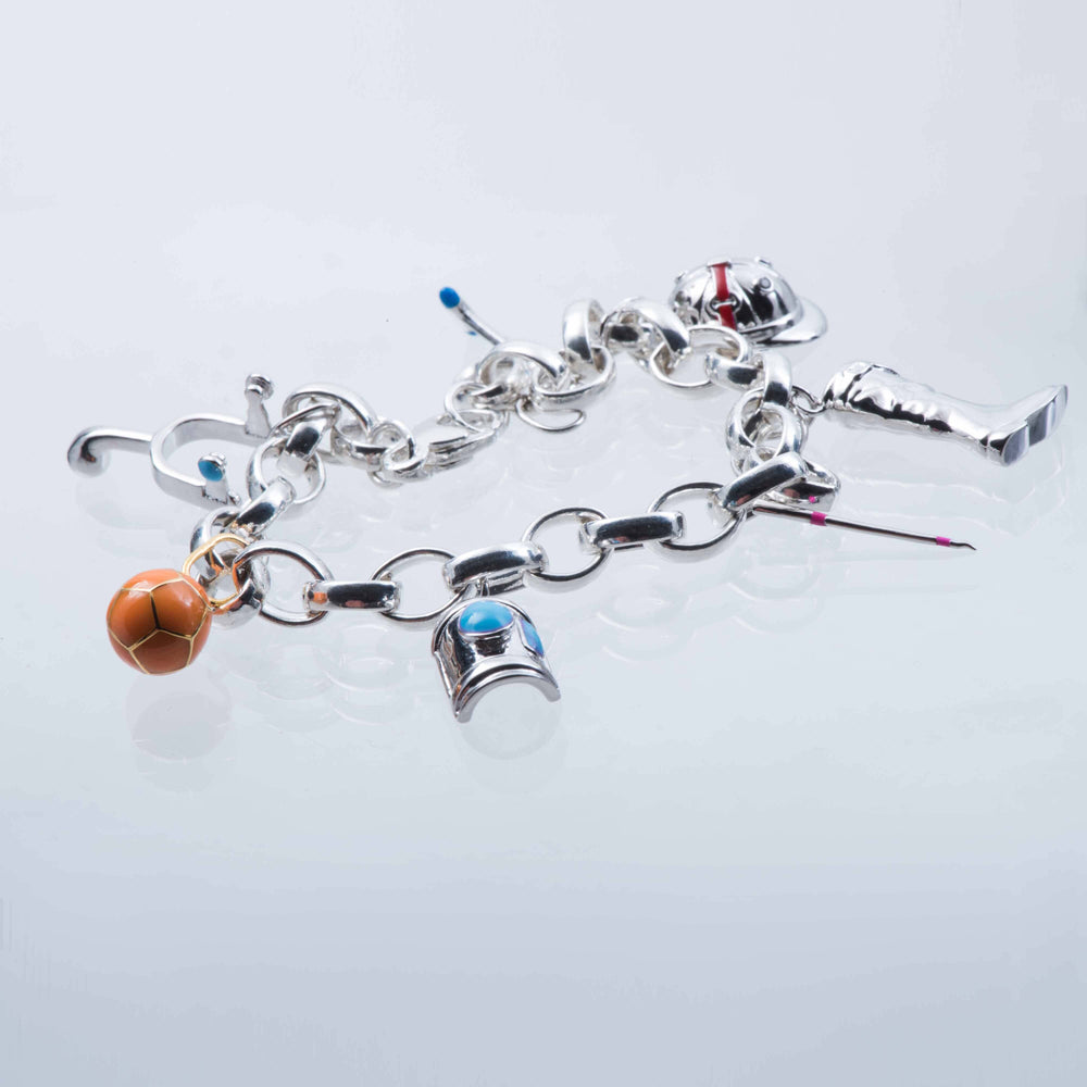 Sterling Silver 'Time Out' Charm Bracelet