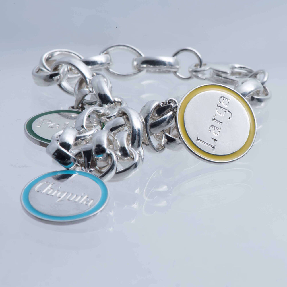 Sterling Silver and Enamel 'Divot' Disk