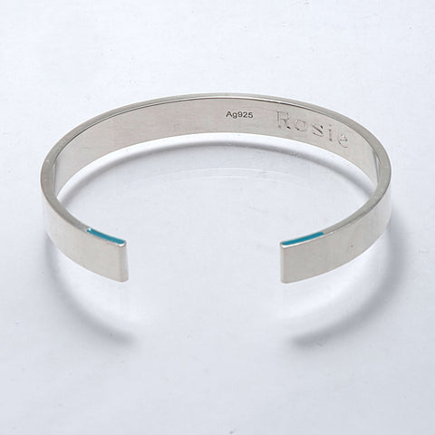 Sterling Silver and Enamel Torque Bangle