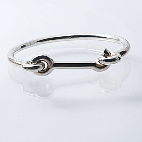 Solid Sterling Silver Snap Bangle