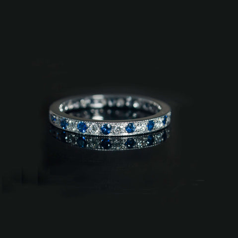 Sapphire And Diamond Eternity Ring
