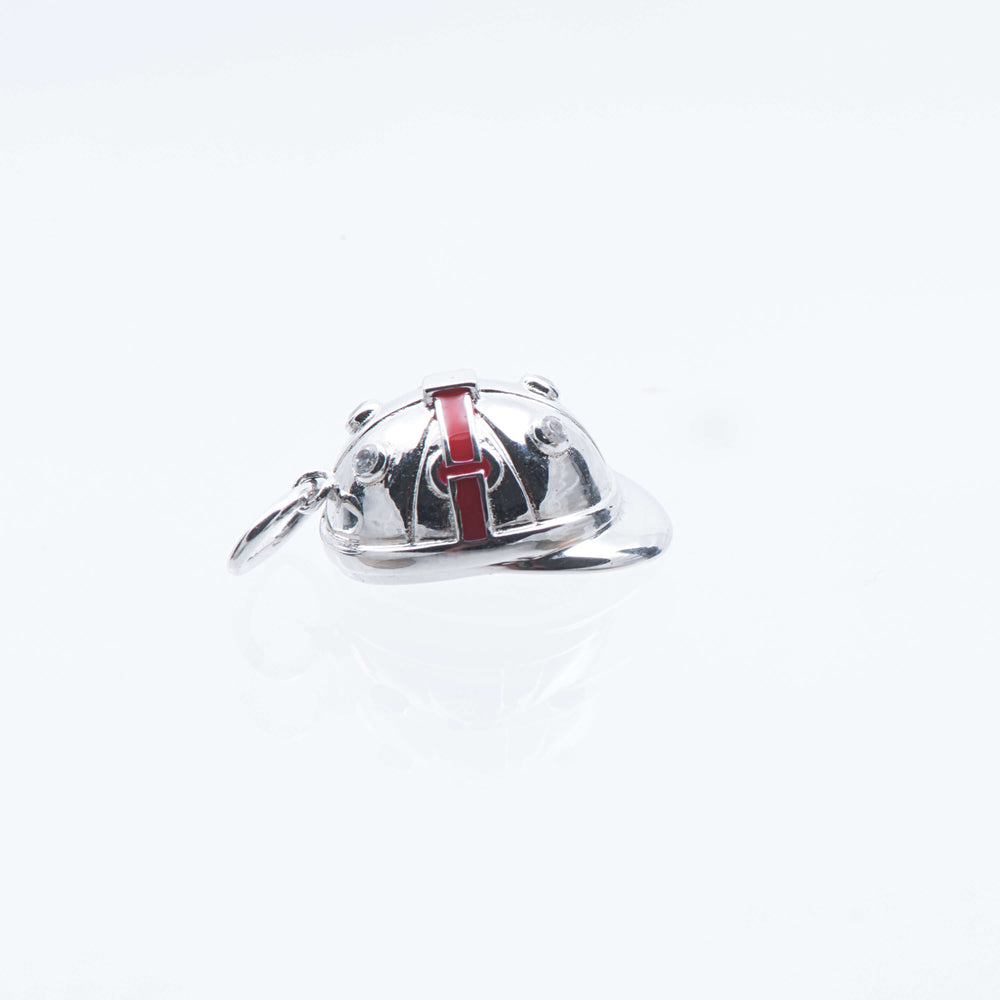 Sterling Silver And Enamel Polo Hat Charm