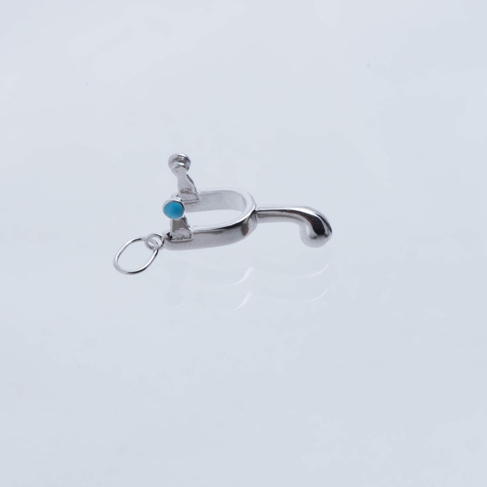 Sterling Silver and Enamel Spur Charm