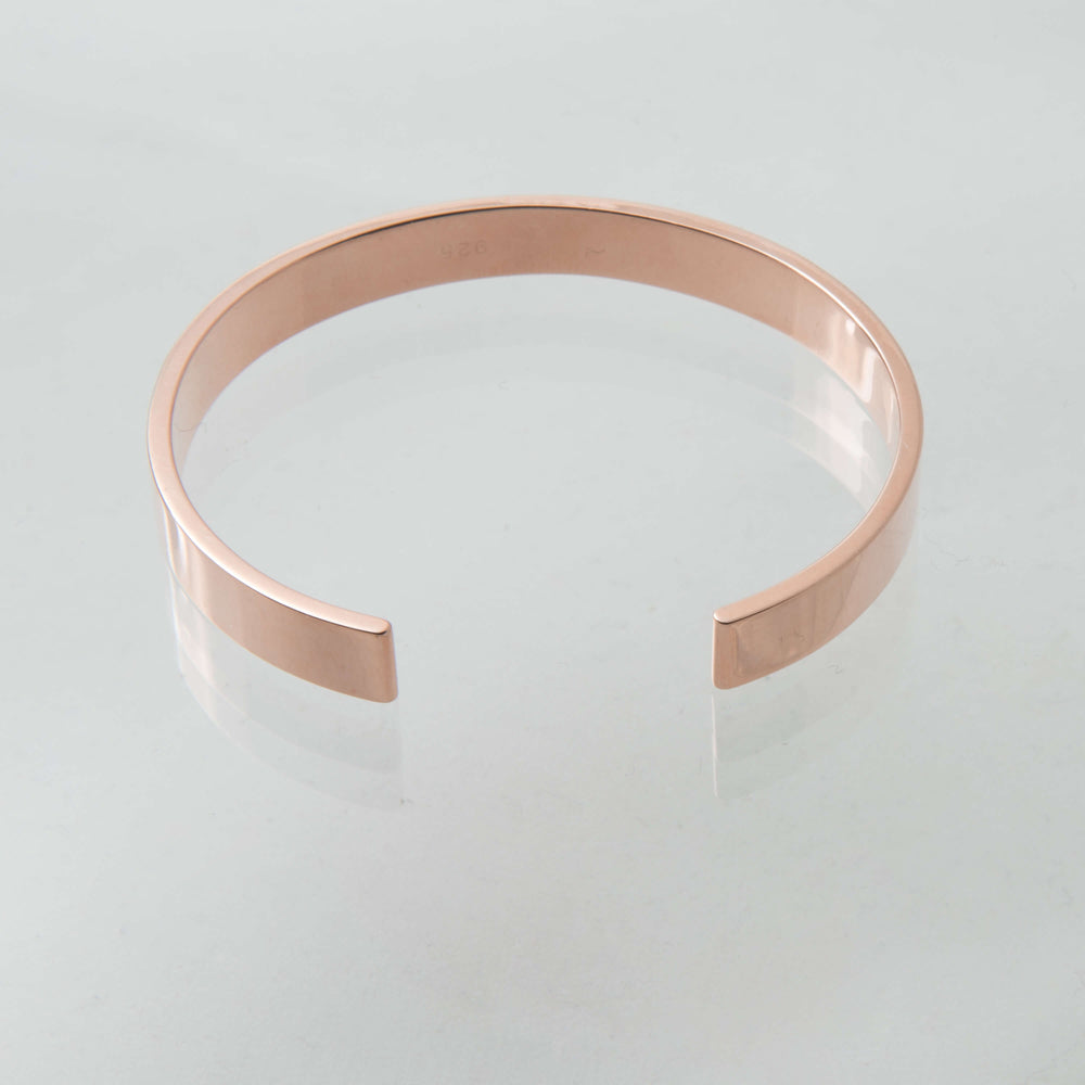 Sterling Silver and 18ct Rose Gold Torque Bangle