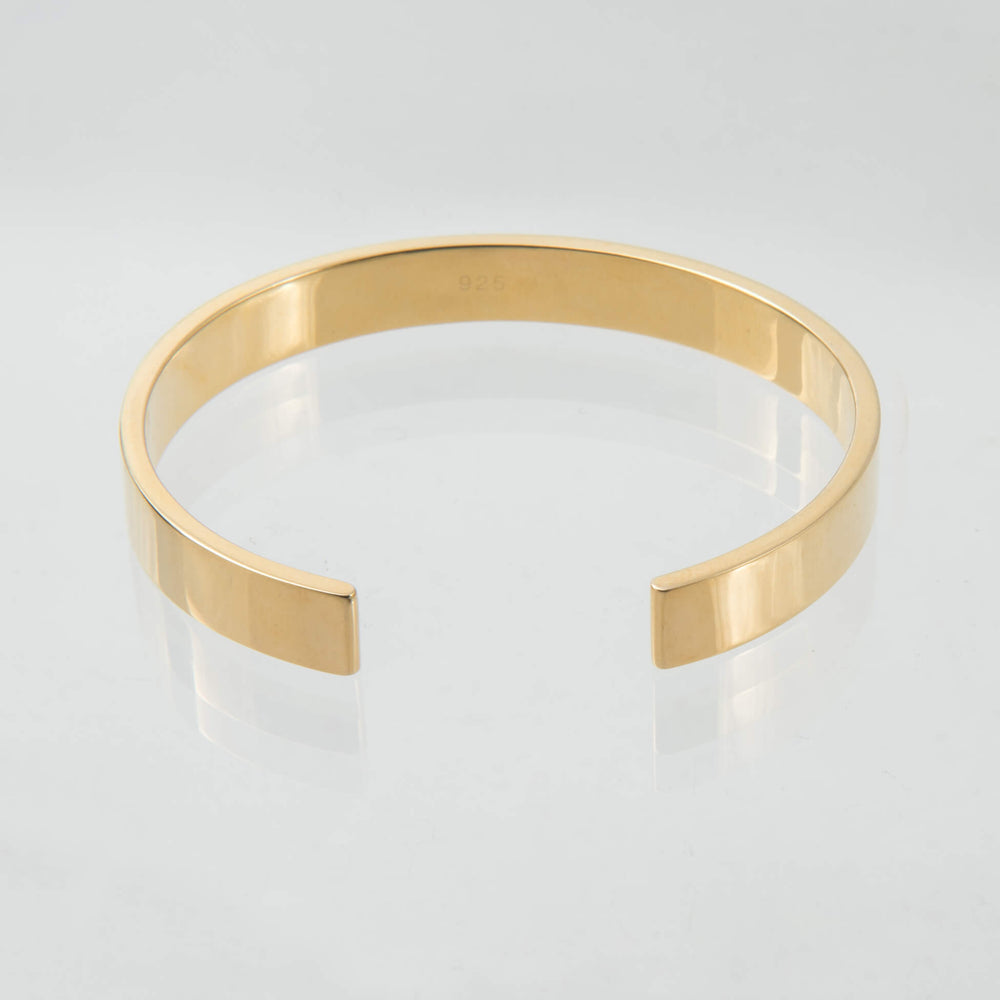 Sterling Silver and 18ct Yellow Gold Torque Bangle
