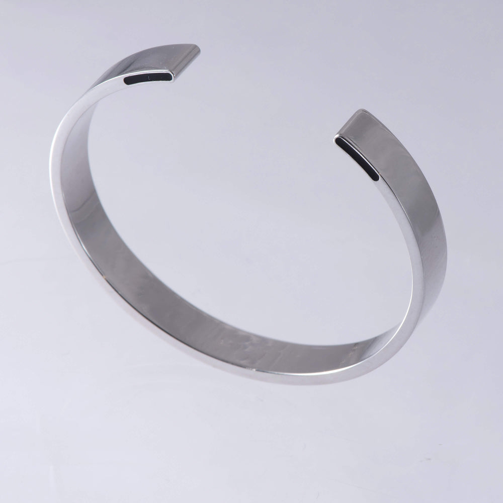 Sterling Silver and Enamel Torque Bangle