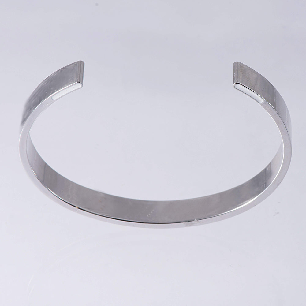 Sterling Silver and Enamel Torque Bangle