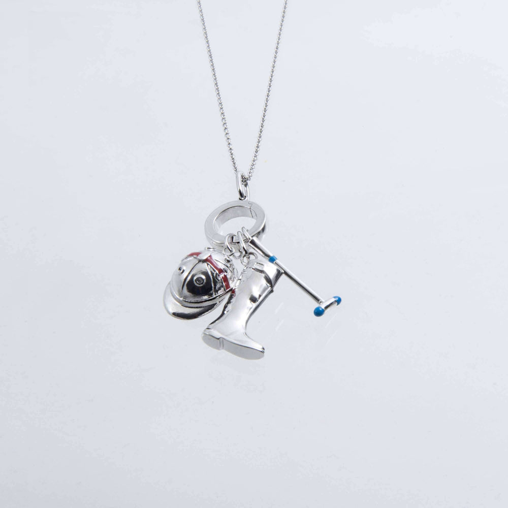 Sterling Silver and Enamel Spur Charm