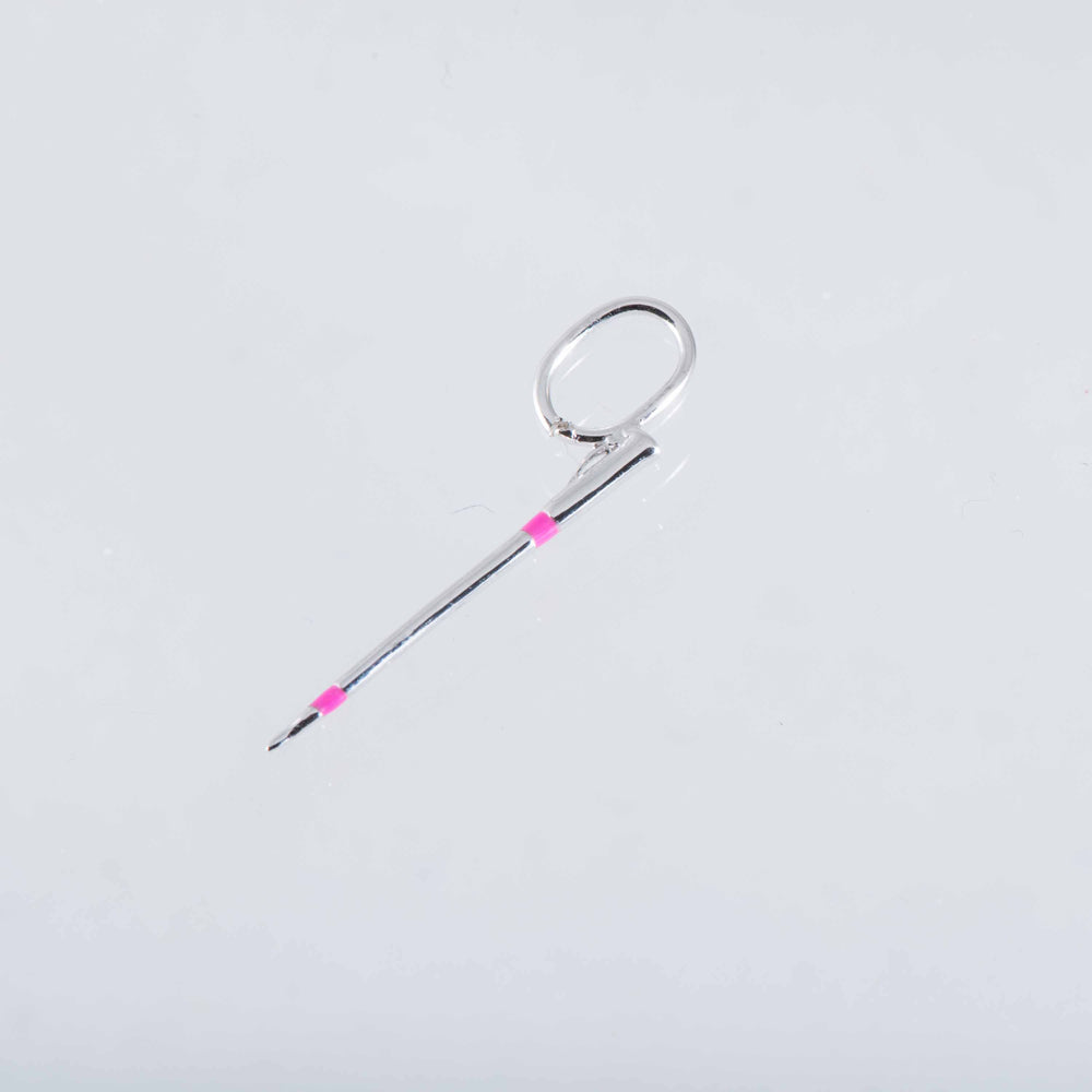 Sterling Silver and Pink Enamel Whip Charm